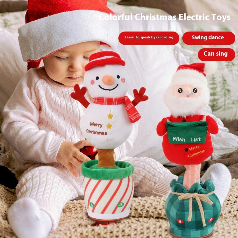 Christmas Electric Recording Plush Toy