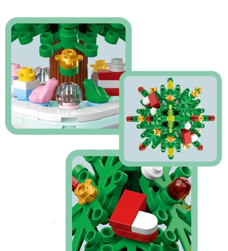 Christmas Building Block Tree Music Box