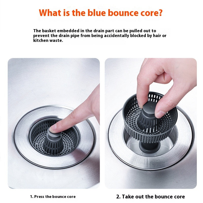 Sink Bounce Core Drain Strainer