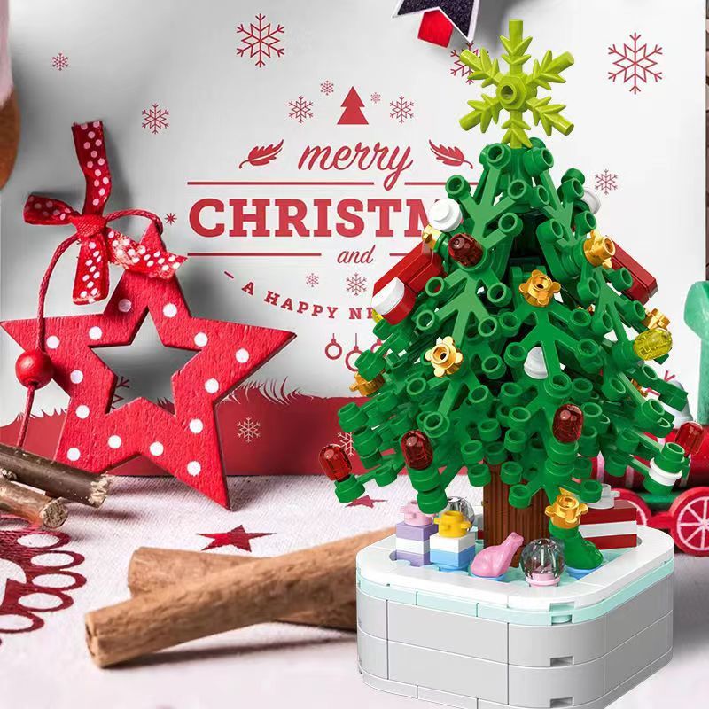 Christmas Building Block Tree Music Box