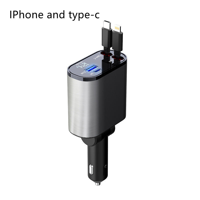 4 in 1 Retractable Car Charger