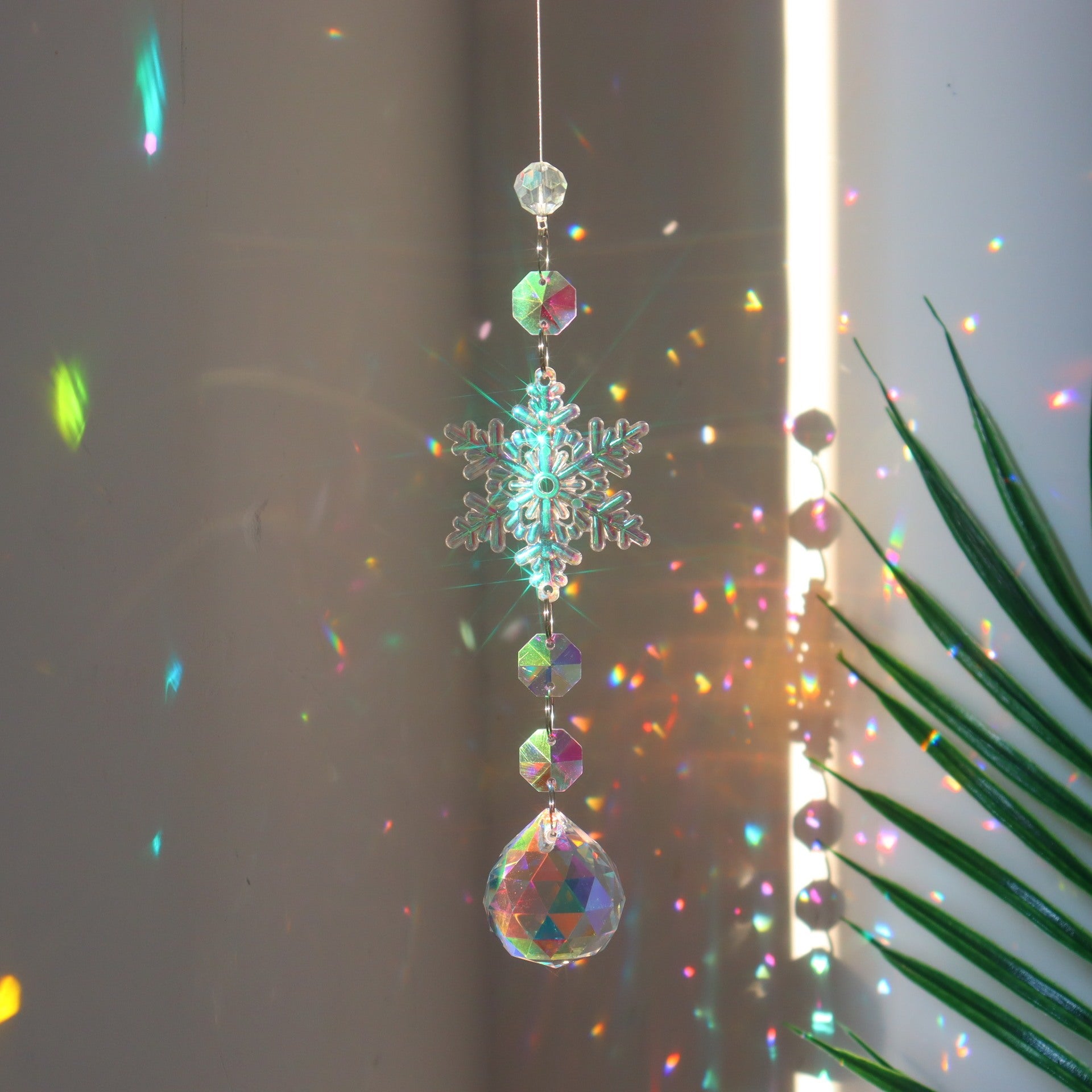 Christmas  Sun Catcher Colorful Snowflake