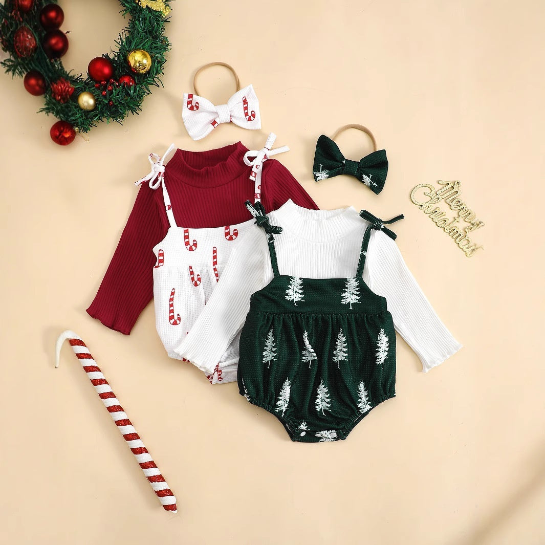 Baby Girl Christmas  Long Sleeve Suit